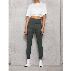 ALO High Waisted Green Camo Leggings